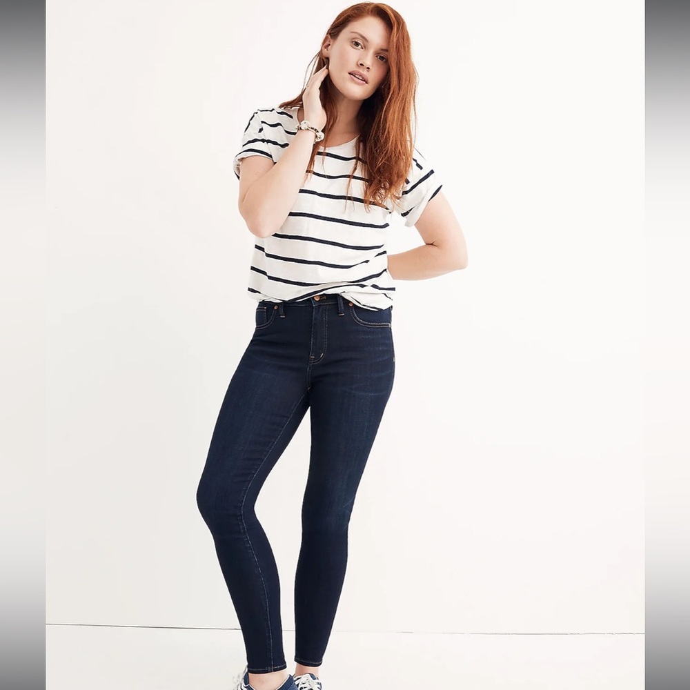 Madewell 9” High Rise Skinny Jeans | Tencel Dark Wash Magic Pockets | Size 27